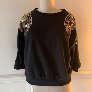 Vintage sweatshirt with shoulder detail